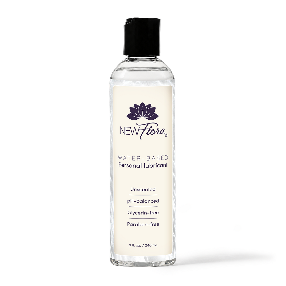 NewFlora water-based personal lubricant 8 oz bottle
